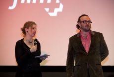 18. Die kuenstlerischen Leiter Kyra Scheurer und Nikolaj Nikitin eroeffnen die Preisverleihung von Filmplus 2012